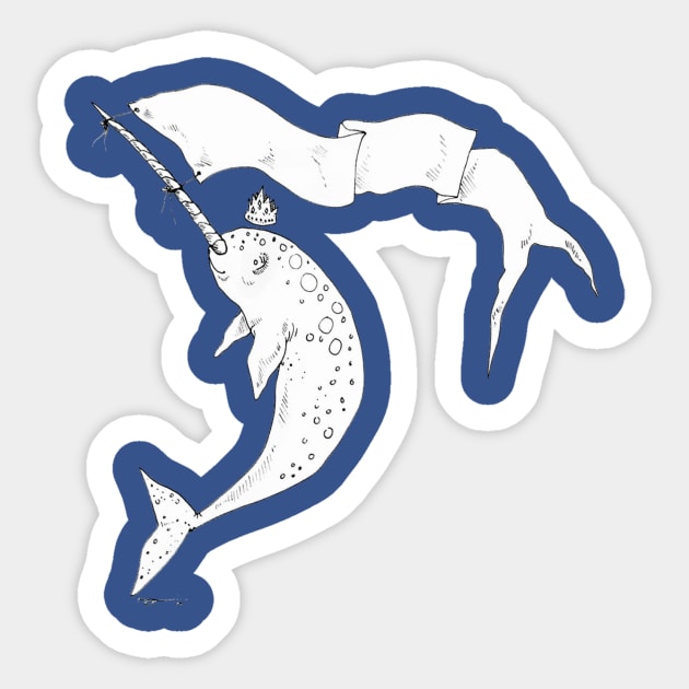 Narwhal Celebration Sticker by Lyskei